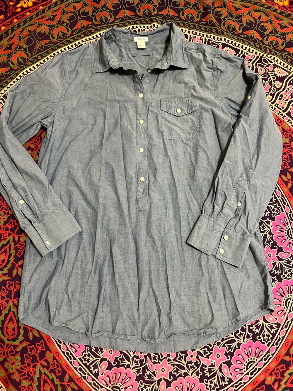 J. Crew Women’s Chambray Button-Down Shirt - Blue